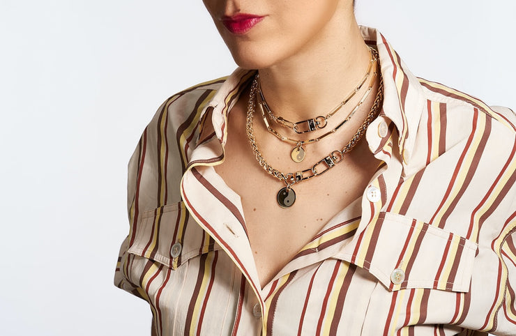 Kesha x PC Yin Yang Geometric Necklace, Face Mask Chain, + Glasses Lanyard Strap
