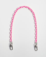 Kids plastic lightweight pink face mask chain holder necklace