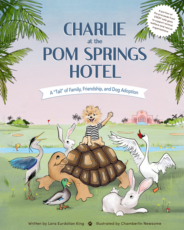 Charlie at the Pom Springs Hotel Children's Book