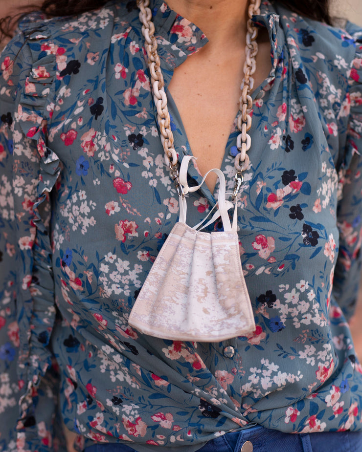 41 Winks Black Plaid Mask x PC Makeda Tortoise Chain Set